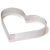 İntime - Paslanmaz Delikli Tart Kalıbı Kalp - 10 cm Yükseklik 2 cm