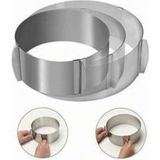 İntime Uvarlak Ayarlanabilir Pasta Kek Pandispanya Kalıbı 9Cm Cake Mold, Stainless Steel