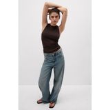 Intimissimi Pima Cotton Fine Ribbed Tank Top - Kahverengi
