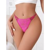 Intive Cutie Canlı Pembe Dantelli Yanları 3 Şeritli Halka Detaylı Tasarım Feminen Tanga