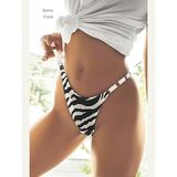 Intive Cutie Zebra Desen Yanları V Aksesuarlı Feminen Tanga
