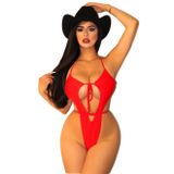 Intive Fantasy kırmızı Boyundan ve Yanlardan Bağlamalı Basic Babydoll/Gecelik
