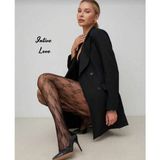 Intive Lingerie Denise Ribbon Kurdele Desenli File Modern Dantel Görünümlü Külotlu Çorap - Standart - Siyah