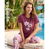 İntive lingerie-innocent&attractive Aydoğan GülKurusu Çiçek Baskılı Viskos Yazlık Pijama Takımı-240055