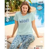 İntive lingerie-innocent&attractive Aydoğan Homewear -Winner- Yazılı Viskos Yazlık Pijama Takımı-240038