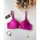 İntive lingerie-innocent&attractive Fuşya Dantelli Dekoltesi Dantel Detaylı Kaplı Balenli Hafif Destekli Sütyen (Intive Limited)
