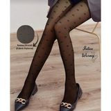 İntive lingerie-innocent&attractive Intive İçi Peluş Ağır Gramajlı Ultra Kaliteli Termal Kurdele Desenli Külotlu Çorap-Winter2025