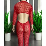 İntive lingerie-innocent&attractive Intive Tamamen Dantelli Önü Halka Detaylı Sırt ve Göğüs Dekolteli Tulum Gecelik