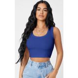 İntive lingerie-innocent&attractive Kadın Lacivert Kare Yaka Crop Top Bluz