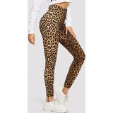 İntive lingerie-innocent&attractive Kadın Leopar Desenli Yüksek Bel Dar Kesim Esnek Tayt