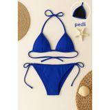 İntive lingerie-innocent&attractive Kadın Mavi Yandan ve Boyundan Bağlamalı Bikini Mayo Takımı