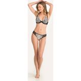 İntive lingerie-innocent&attractive Kadın Siyah-Beyaz Desenli Balenli Sütyen/Bralet Takım