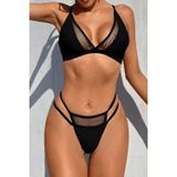 İntive lingerie-innocent&attractive Kadın Siyah File Detaylı Iç Çamaşır Takımı
