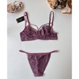İntive lingerie-innocent&attractive Lace Love Parlak Kumaş Dantelli Balenli Cheeky Külot Sütyen Takım