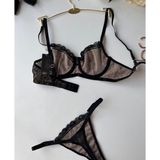 İntive lingerie-innocent&attractive Miley Kadın İçi Tül Detaylı Dantel Detaylı Kadın B Cup Sütyen Tanga Takım