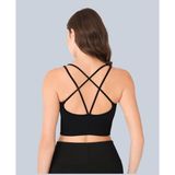İntive lingerie-innocent&attractive NBB Arkası Çift Çapraz Kesim Pedli Dikişsiz Rahat Günlük Kullanım Büstiyer/Spor Sütyeni