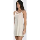 İntive lingerie-innocent&attractive NBB Diz Üstü Sade İnce Askılı Kombinezon/Gecelik/Astar (Ten, Siyah, Beyaz)-3851
