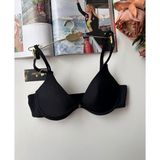 İntive lingerie-innocent&attractive Siyah Dekolte Kıyafetler İçin Cuplı Desteksiz Balenli Sütyen