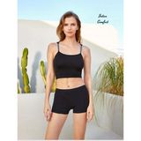 Intive Lingerie Intive Comfort Parlak Askılı Önden Ince Arkadan Kalın Askılı %95 Pamuklu Atlet - Siyah