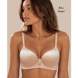 Intive Lingerie Intive Comfort Taşlı V Aksesuarlı Parlak Kumaşlı C Cup Lazer Kesim Ithal Sütyen-Geniş Renk Seçenkli - 100C - Bej