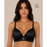Intive Lingerie Intive Comfort Taşlı V Aksesuarlı Parlak Kumaşlı C Cup Lazer Kesim Ithal Sütyen-Geniş Renk Seçenkli - 80C - Siyah