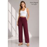 Intive Lingerie Intive Cool Comfort Müslin/waffle Kumaş Iç Göstermez Pamuklu Nefes Alabilir Rahat Yazlık Pantolon - Bordo