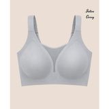 Intive Lingerie Intive Curvy Büyük Beden Lazer Kesim Dikişsiz Kalın Askılı Önü Tül Detaylı Sütyen (Xl-4xl) - 3XL - Bebe Mavisi
