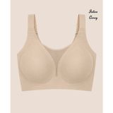 Intive Lingerie Intive Curvy Büyük Beden Lazer Kesim Dikişsiz Kalın Askılı Önü Tül Detaylı Sütyen (Xl-4xl) - Ten Rengi