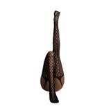 İntive Lingerie Kadın Fantezi Jartiyerli Ağı Açık Seksi Tasarım Vücut Çorabı Siyah Standart