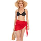 Intive Lingerie Kadın Kırmızı Transparan Belden Bağlamalı Pareo - Standart - Renkli