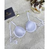 Intive Lingerie Le Jardin Valeria Biyeli Taşlı Mikro Push-Up Arkası Ip Detaylı Sütyen - 7007 - 80B - Ekru