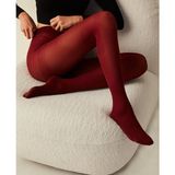 Intive Lingerie Penti 40 Den Micro Mat Ağlı Burunlu Box Body Opak Külotlu Çorap - Bordo - S