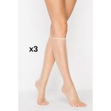 İntive Lingerie Penti Yok Gibi 5 Den Görünmez Parlak Pantolon Çorabı x3 Açık Ten Standart