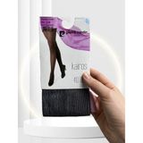 Intive Lingerie Pierre Cardin Paris Kairos Çift Renk Çizgili Modern 40 Den Kalın Külotlu Çorap - S - M - Kestane