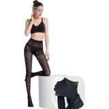Intive Lingerie Pierre Cardin Paris Leola 70 Den Kalın Dantel Desenli Siyah Külotlu Çorap - S - M