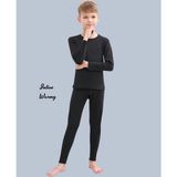 Intive Lingerie Tutku Erkek Çocuk Siyah Kışlık Şardonlu Termal Alt-Üst Takım - 5 - 7 Yaş