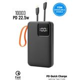 Intouch 10.000 Mah Mini Kablolu Hızlı Powerbank 22W Pd Quick Fast Taşınabilir Şarj Cihazı - Siyah