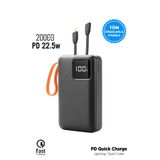 İntouch 20.000 mAh Mini Kablolu Hızlı Powerbank 22W PD Quick Fast Taşınabilir Şarj Cihazı