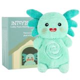 Intoypad Axolotl Mikrodalgada Kullanılabilir Isıtma Pedi - Çocuklar ve Kadınlar için Yumuşak Rahat Peluş Yastık, Kawaii Sıcak Doldurulmuş Hayvan Oyuncağı, Lavanta Sıcaklığı, Eğlenceli Hediyeler