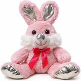 InTrio Kurdeleli Tavşan Peluş Oyuncak 50CM – Yumuşak ve Sevimli Tasarım - Pembe
