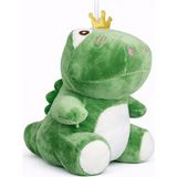 InTrio Sevimli Peluş Dinozor 26 cm – Asılabilir Oyuncak, Çanta ve Oda Aksesuarı - Koyu Yeşil