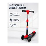 INURA GLOBAL Çocuk Skuteri 3 Tekerlekli Geniş Basma Alanlı Ayarlanabilir Boy Scooter Siyah orUCZZCNSSCOOTER-5al