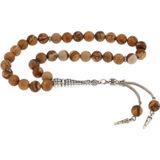 Inure Jewelry Doğaltaş Metal Püsküllü Jasper Taşı Tesbih