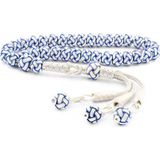 Inure Jewelry Gümüş Mavi Beyaz Kazaziye Tesbih