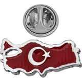Inure Jewelry Gümüş Türkiye Haritası Rozet