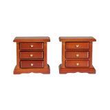 Inusitus Ahşap Bebek Evi Komodin | 2'li Set | Komodin | Oyuncak Bebek Ev Mobilyaları | 1/12 Ölçekli (Orta)