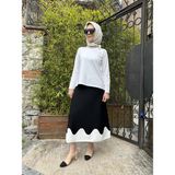 Invee İNVEE Triko Etek 6905 Siyah - 1