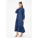 Invee Kot Elbise Navy 7162