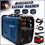Inverter Kaynak Makinesi 220 V 220 A Dijital Ekranlı 1,6-4,0 mm Elektrod Uyumlu Portatif Kaynak Seti - Standart