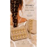 invictus design Kadın Gold Deniz Yıldız Halka Model Saç Küpesi Charm Saç Tokası Saç Yüzük Örgü Aksesuar 10 Parça Ve Bukle Belirginleştirici Kıvırcık Saç Tarak 2'li Set